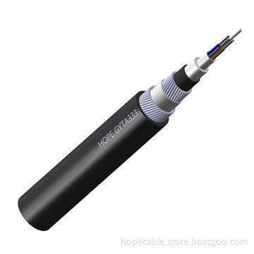 Sheath GYTA333 Cable, Steel Wire, Loose Tube,Central Strength Member,Aluminum Tape,Pipeline,Buried